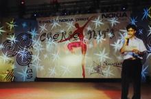 A view of the stage and students competing in the Choreo Nite competition