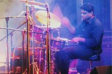 A shot of a drummer taken during Saarang, 2005