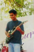 A shot of a guitarist, Saarang 2005