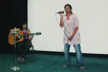 A music competition underway, Saarang 2005
