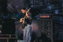 A shot of a guitarist at Decibels, Saarang 2005