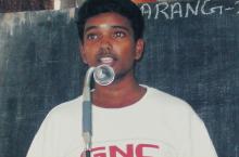 A participant at a Saarang event, 2005