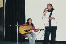 A music competition underway, Saarang 2005