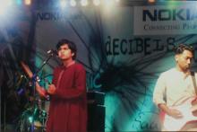 A band performs during Decibels at Saarang, 2005
