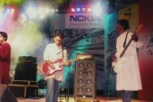 A band performs during Decibels at Saarang, 2005