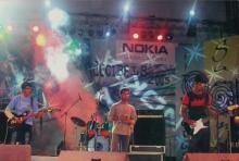 A band performs during Decibels, Saarang 2005