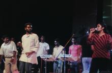 A band performs during Decibels, Saarang 2005
