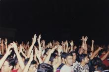 Students enjoying an event at the OAT during Saarang