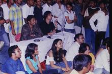 The judges at an event at Saarang