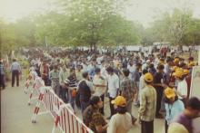 Participants of Saarang at the IITM campus 