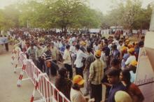 Participants at the IITM campus during Saarang 