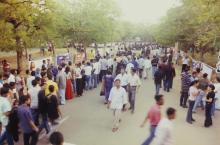 Participants of Saarang at the IITM campus 