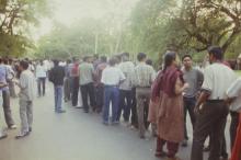 Participants at the IITM campus during Saarang 