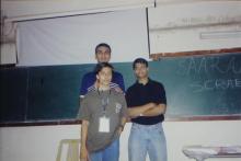 Students photographed at a Scrabble competition at Saarang
