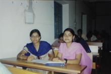 Students photographed at a Saarang competition