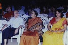 Administrators at the Open Air Theatre, Saarang 2005 