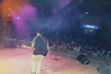A shot of the Light Music Show and audience, Saarang 2005