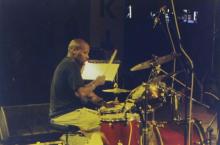 Drummer Derico Watson performs at the Jazz Show, Saarang 2005