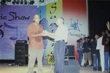 Prof. M. S. Ananth presents a memento, Saarang 2005
