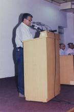  Prof. V. G. Idichandy addresses the audience, Saarang 2005 Inauguration