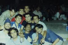 Students at the Open Air Theatre, Saarang 2005
