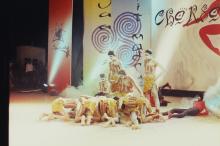 A dance group performs at Choreo Nite, Saarang 2005