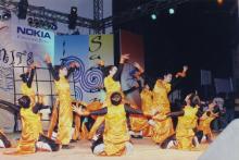 A dance group performs at Choreo Nite, Saarang 2005