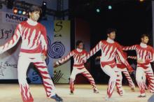 A dance group performs at Choreo Nite, Saarang 2005