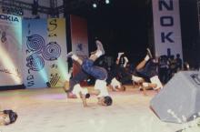 A dance group performs at Choreo Nite, Saarang 2005