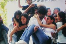 Students participating in a competition at Saarang