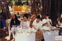 Registration desk at Saarang, 2003