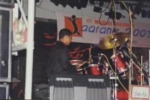 A drummer in action, 2003