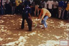 Students take part in a game, 2003