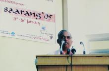 Mr. K. S. Sarma, IAS, addresses the audience, Saarang 2005 Inauguration