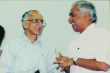 Prof. M. S. Ananth and Mr. K. S. Sarma interact at the Saarang 2005 Inauguration