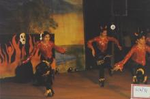 A dance team performs at Saarang 2003