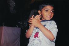 A photograph of a child taken during Saarang, 2005