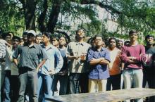Audience at an outdoor Saarang event, 2005