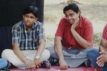 Students at an event during Saarang, 2005