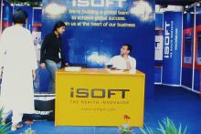 An iSoft stall at Saarang, 2005
