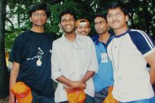 A photograph of students at Saarang, 2005