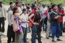 A view of the audience at a Saarang event, 2005