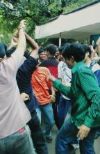 Students dancing at Saarang, 2005