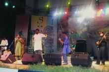 A band performs during Decibels at Saarang, 2005