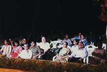 A view of the audience at the Open Air Theatre during Saarang 2005
