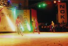 A moment from a dance performance during Choreo Nite, Saarang 2005