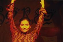  A close-up shot of a dancer taken during Choreo Nite, Saarang 2005