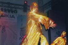  A close-up shot of a dancer at Choreo Nite, Saarang 2005