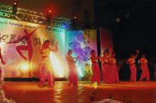 A dance group performs during Choreo Nite, Saarang 2005