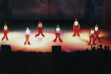  An aerial shot of a dance performance during Choreo Nite, Saarang 2005